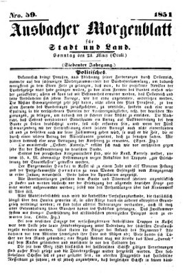 Ansbacher Morgenblatt für Stadt und Land (Ansbacher Morgenblatt) Sonntag 23. März 1851