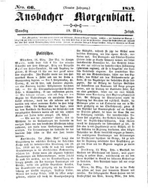 Ansbacher Morgenblatt Samstag 19. März 1853