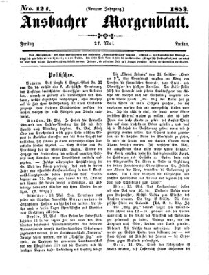 Ansbacher Morgenblatt Freitag 27. Mai 1853