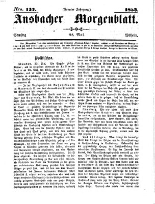 Ansbacher Morgenblatt Samstag 28. Mai 1853