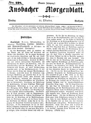 Ansbacher Morgenblatt Dienstag 11. Oktober 1853