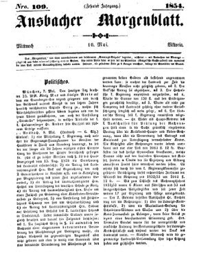 Ansbacher Morgenblatt Mittwoch 10. Mai 1854