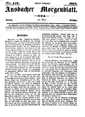 Ansbacher Morgenblatt Sonntag 14. Mai 1854