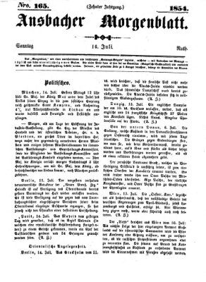 Ansbacher Morgenblatt Sonntag 16. Juli 1854