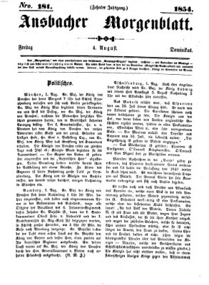 Ansbacher Morgenblatt Freitag 4. August 1854