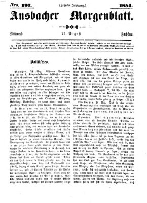 Ansbacher Morgenblatt Mittwoch 23. August 1854