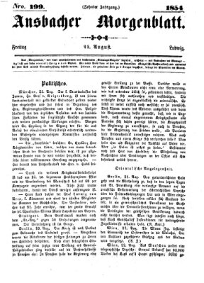 Ansbacher Morgenblatt Freitag 25. August 1854