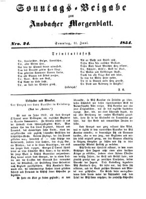 Ansbacher Morgenblatt Sonntag 11. Juni 1854