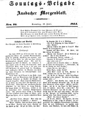 Ansbacher Morgenblatt Sonntag 18. Juni 1854