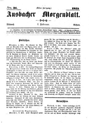 Ansbacher Morgenblatt Mittwoch 7. Februar 1855