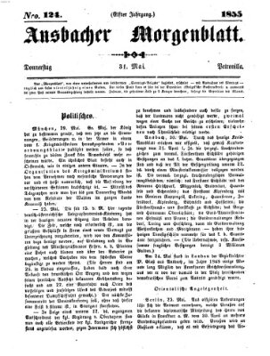 Ansbacher Morgenblatt Donnerstag 31. Mai 1855