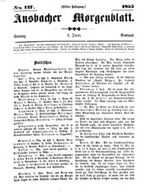 Ansbacher Morgenblatt Sonntag 3. Juni 1855