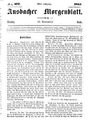 Ansbacher Morgenblatt Dienstag 27. November 1855