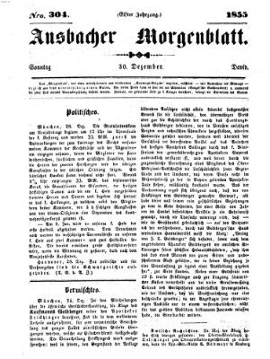 Ansbacher Morgenblatt Sonntag 30. Dezember 1855