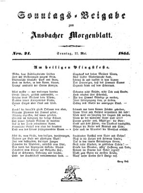 Ansbacher Morgenblatt Sonntag 27. Mai 1855