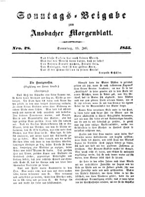Ansbacher Morgenblatt Sonntag 15. Juli 1855