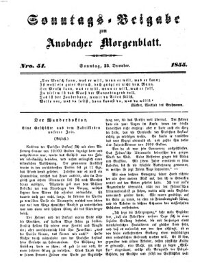 Ansbacher Morgenblatt Sonntag 23. Dezember 1855