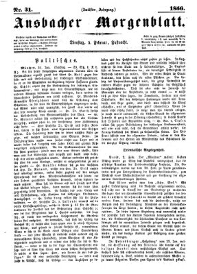 Ansbacher Morgenblatt Dienstag 5. Februar 1856