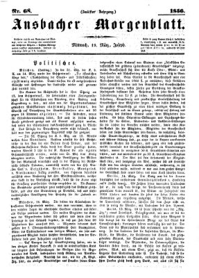 Ansbacher Morgenblatt Mittwoch 19. März 1856