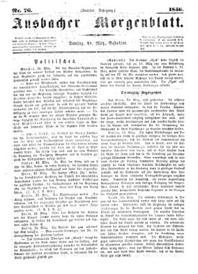 Ansbacher Morgenblatt Samstag 29. März 1856