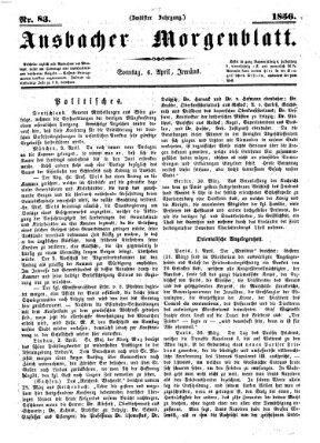 Ansbacher Morgenblatt Sonntag 6. April 1856