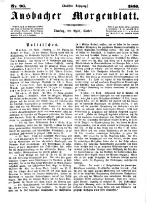 Ansbacher Morgenblatt Dienstag 22. April 1856