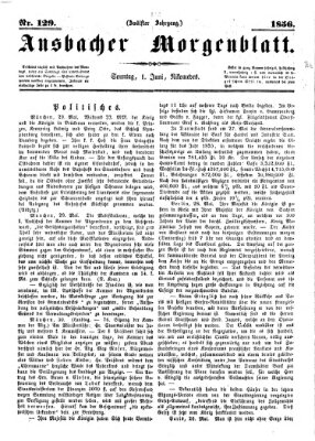 Ansbacher Morgenblatt Sonntag 1. Juni 1856
