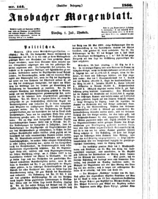 Ansbacher Morgenblatt Dienstag 1. Juli 1856