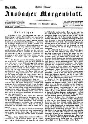 Ansbacher Morgenblatt Mittwoch 12. November 1856