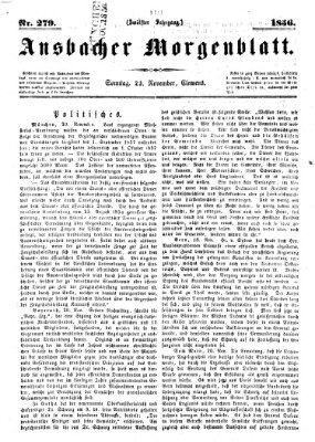 Ansbacher Morgenblatt Sonntag 23. November 1856