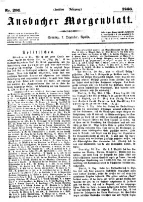 Ansbacher Morgenblatt Sonntag 7. Dezember 1856
