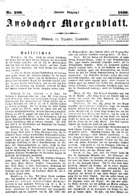 Ansbacher Morgenblatt Mittwoch 17. Dezember 1856