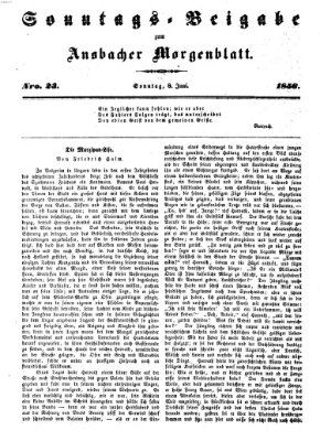 Ansbacher Morgenblatt Sonntag 8. Juni 1856