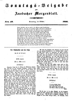 Ansbacher Morgenblatt Sonntag 19. Oktober 1856