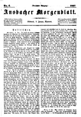 Ansbacher Morgenblatt Mittwoch 7. Januar 1857