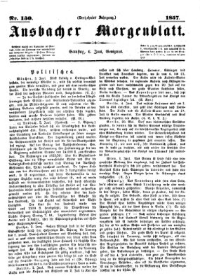 Ansbacher Morgenblatt Samstag 6. Juni 1857