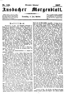 Ansbacher Morgenblatt Donnerstag 9. Juli 1857