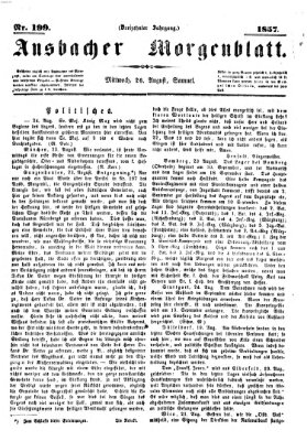 Ansbacher Morgenblatt Mittwoch 26. August 1857