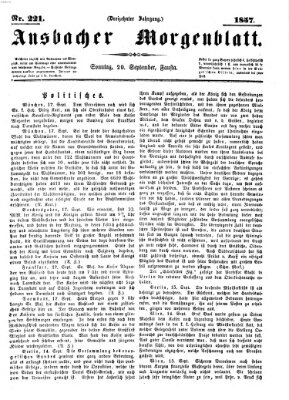 Ansbacher Morgenblatt Sonntag 20. September 1857