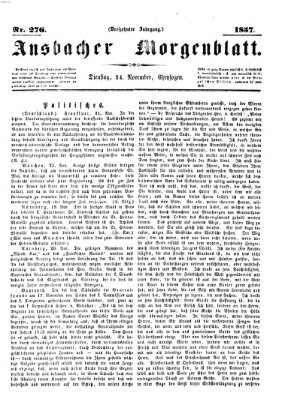 Ansbacher Morgenblatt Dienstag 24. November 1857