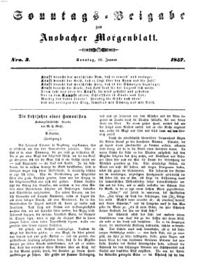Ansbacher Morgenblatt Sonntag 18. Januar 1857
