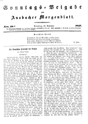 Ansbacher Morgenblatt Sonntag 27. September 1857