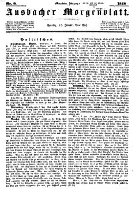 Ansbacher Morgenblatt Sonntag 10. Januar 1858