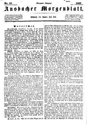 Ansbacher Morgenblatt Mittwoch 20. Januar 1858