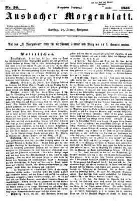 Ansbacher Morgenblatt Samstag 30. Januar 1858