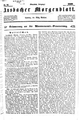 Ansbacher Morgenblatt Sonntag 28. März 1858