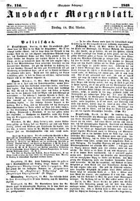 Ansbacher Morgenblatt Dienstag 18. Mai 1858