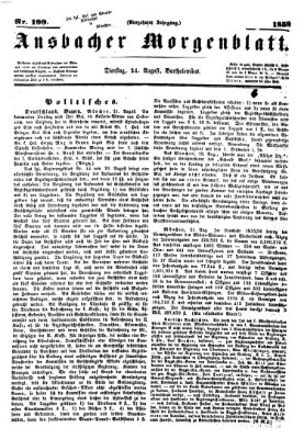 Ansbacher Morgenblatt Dienstag 24. August 1858