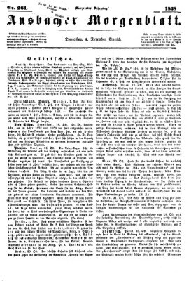 Ansbacher Morgenblatt Donnerstag 4. November 1858