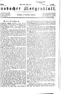 Ansbacher Morgenblatt Samstag 6. November 1858
